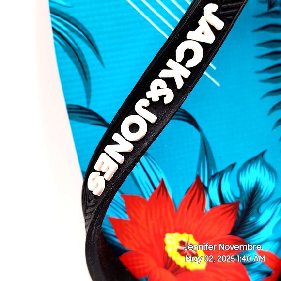 JACK & JONES MENS FLIPFLOP SIZE 11/12 'SCUBA BLUE' - Picture 3 of 6